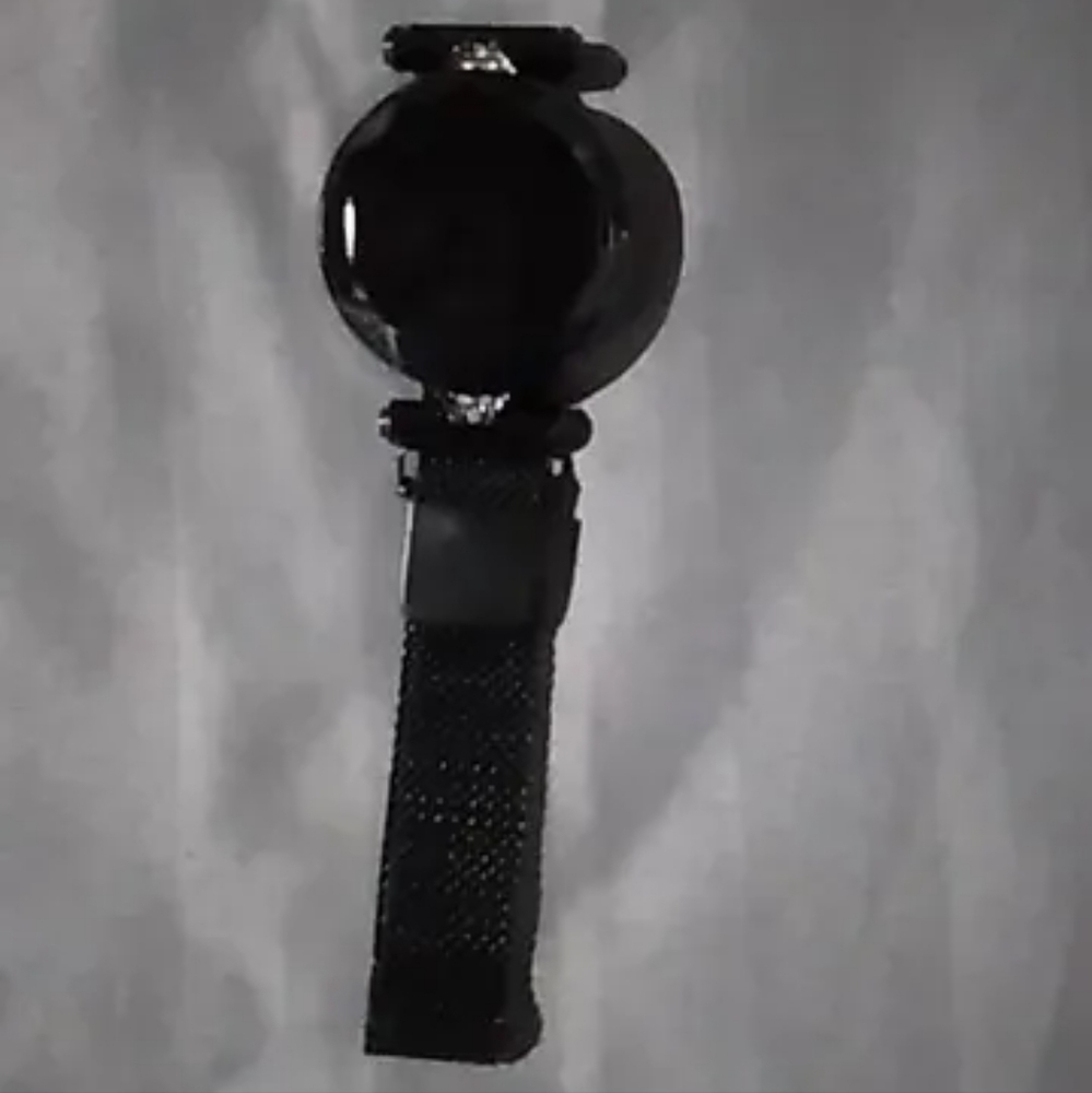 Black Rhinestone Buckle Mesh Belt LED Watch - Picture 7 of 7